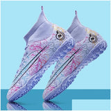 Soccer Shoes Fg/Tf Society Mens Football Boots Grass Anti-Slip Outdoor Training Cleats Futsal Sneakers Children Sports Footwear 240611 Dhroi