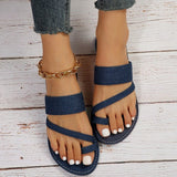 themeisles - Deep Blue Casual Patchwork Solid Color Round Comfortable Shoes