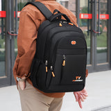 1pc Durable Mens Backpack - Spacious Waterproof Design, Load-reducing Casual Style, Adjustable Laptop Compartment for Students & Everyday Use