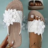 themeisles - Cream White Casual Patchwork Solid Color Round Comfortable Shoes (Subject To The Actual Object)