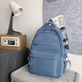1pc Durable High School Backpack - Large Capacity Computer Compartment - Designed for Junior, Senior High & College Students - Stylish, Comfortable, Multiple Pockets