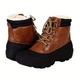 Mens Insulated High Top Snow Boots - Timeless Fashion, Warmth, and Traction for Winter Outdoor Adventures, Hiking, and Trekking - Ultra-Soft, Breathable, and Slip-Resistant Winter Essential