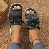 themeisles - Deep Blue Casual Patchwork Round Comfortable Shoes