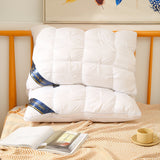 2pcs Twisted flower star hotel high and low pillow, home non-collapse cervical pillow core, washable pillow core, outdoor camping pillow