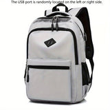 Sleek Minimalist Nylon Backpack with USB Charging, Laptop Compartment & Adjustable Straps – Perfect for Daily Use & Travel