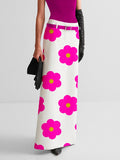 themeisles Floral Printed Split-Back Skirts Bottoms