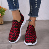 themeisles - Red Casual Patchwork Round Comfortable Shoes
