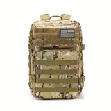 45L Large Capacity Travel Backpack for Men - Spacious 3-Day Pack with DIY Molle System, Fits 17 Inch Laptop, Durable Nylon Material, Hand Washable, Ideal for Travel, Work, Camping, Hunting, Hiking, Sports