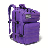 45L Large Capacity Travel Backpack for Men - Spacious 3-Day Pack with DIY Molle System, Fits 17 Inch Laptop, Durable Nylon Material, Hand Washable, Ideal for Travel, Work, Camping, Hunting, Hiking, Sports