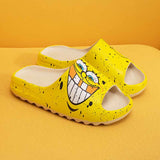themeisles - Yellow White Casual Simplicity Printing Opend Comfortable Shoes