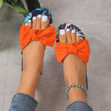 themeisles - Green Casual Daily Patchwork With Bow Round Comfortable Shoes