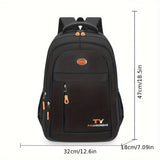 1pc Durable Mens Backpack - Spacious Waterproof Design, Load-reducing Casual Style, Adjustable Laptop Compartment for Students & Everyday Use