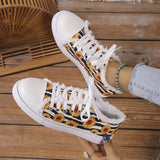 themeisles - Halloween Yellow Casual Daily Patchwork Printing Round Comfortable Shoes