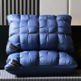 2pcs Twisted flower star hotel high and low pillow, home non-collapse cervical pillow core, washable pillow core, outdoor camping pillow