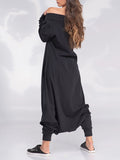themeisles Simple Casual Loose Solid Color Off-The-Shoulder Jumpsuits
