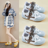 2025  ins Korean version of the new lightweight retro German training little white shoes women's  spring student flat casual shoes street shot S09