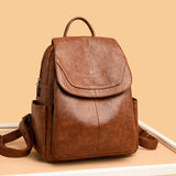 Fashion Backpack Female  New Versatile Large Capacity Soft Leather Backpack Bag Student Schoolbag Outdoor Travel Ladies Bag