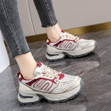 themeisles Summer New Women's Dad Shoes Thick Sole Increased Slim Fit Women's Shoes Breathable Celebrity Same Style Sneaker