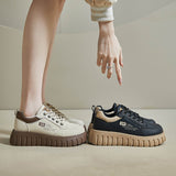 2025  spring white shoes new Korean version ins sports running female students platform heightening casual board shoes XQ229