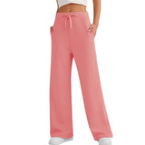 THEMEISLES  Cross-border  Women's Autumn Casual Loose Wide Leg Sports High Waist Pants Comfortable and Light