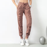 THEMEISLES Pleated Slim-Fit Fitness Sports Pants Female Loose-Fit Tappered Trousers Running Pants Casual Quick-Drying Trousers Harem Pants Thin Cross-Border