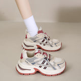themeisles Summer New Women's Dad Shoes Thick Sole Increased Slim Fit Women's Shoes Breathable Celebrity Same Style Sneaker