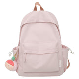 Spring New Cross-Border Korean Style Solid Color Nylon Student Backpack Simple Fresh Men's and Women's Backpack