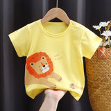 themeisles Children's Short-Sleeved T-shirt Cotton Girls' Summer Clothes Baby Children's Summer Clothing New Boys' Tops One Piece Dropshipping