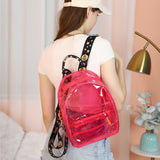Factory New Transparent Bag Cross-Border Waterproof PVC Backpack Spring and Summer Travel Girls Mini Schoolbag