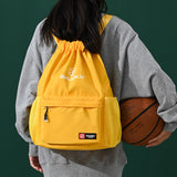 Cross-Border Trendy Leisure Sports Large Capacity Drawstring Backpack Travel Storage Bag Simple Drawstring Student Backpack