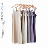 2025 Summer Sleeveless Dress Women's High Sense Socialite Style Japanese and Korean Temperamental Fashion Long Skirt Satin Halter Skirt