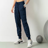 THEMEISLES Pleated Slim-Fit Fitness Sports Pants Female Loose-Fit Tappered Trousers Running Pants Casual Quick-Drying Trousers Harem Pants Thin Cross-Border