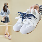 2025  ins Korean version of the new lightweight retro German training little white shoes women's  spring student flat casual shoes street shot S09