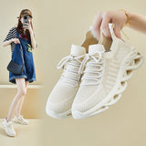 2025  ins Korean version of flying woven shoes  summer new breathable student sports shoes fitness running casual height increase H8100