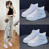2025  spring new ins Korean version of thick-soled high-top little white shoes for women's tide students running casual board shoes for women SH888