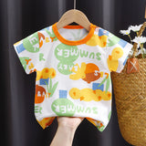 themeisles Children's Short-Sleeved T-shirt Cotton Girls' Summer Clothes Baby Children's Summer Clothing New Boys' Tops One Piece Dropshipping