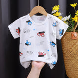 themeisles Children's Short-Sleeved T-shirt Cotton Girls' Summer Clothes Baby Children's Summer Clothing New Boys' Tops One Piece Dropshipping