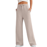 THEMEISLES  Cross-border  Women's Autumn Casual Loose Wide Leg Sports High Waist Pants Comfortable and Light