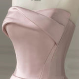 2025 Pink tube top evening dress skirt 2025 spring new engagement banquet toast dress birthday party host evening dress