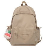 Spring New Cross-Border Korean Style Solid Color Nylon Student Backpack Simple Fresh Men's and Women's Backpack