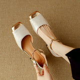 THEMEISLES 32-43 Big Small Shoes New Chinese Baotou Hollowed Sandals Female  Summer New Women's Shoes Foreign Trade Cross-Border