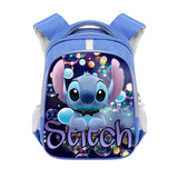 Cross-Border Stitch Cartoon Primary School Student Double-Layer Schoolbag Stitch Burden Reduction Large Capacity Spine-Protective Backpack