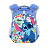 Cross-Border Stitch Cartoon Primary School Student Double-Layer Schoolbag Stitch Burden Reduction Large Capacity Spine-Protective Backpack