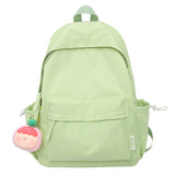 Spring New Cross-Border Korean Style Solid Color Nylon Student Backpack Simple Fresh Men's and Women's Backpack