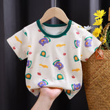 themeisles Children's Short-Sleeved T-shirt Cotton Girls' Summer Clothes Baby Children's Summer Clothing New Boys' Tops One Piece Dropshipping