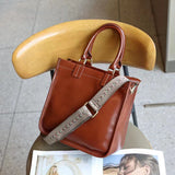 2025 The first layer of cowhide handbag, vegetable tanned leather messenger bag, retro genuine leather women's bag, New live broadcast tote bag 6661-1 large