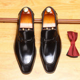 2025 Genuine leather men's shoes cowhide shoes men's casual leather shoes glossy leather glossy  soft soles light lazy driving shoes