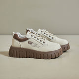 2025  spring white shoes new Korean version ins sports running female students platform heightening casual board shoes XQ229