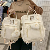 Japanese Ins Style Schoolbag Female Junior High School Student Good-looking Girls Backpack Simple Travel Korean Style Hand-Carrying Backpack