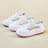 2025  summer little white shoes new Korean version ins female students thick sole heightening mesh breathable casual street shot H150